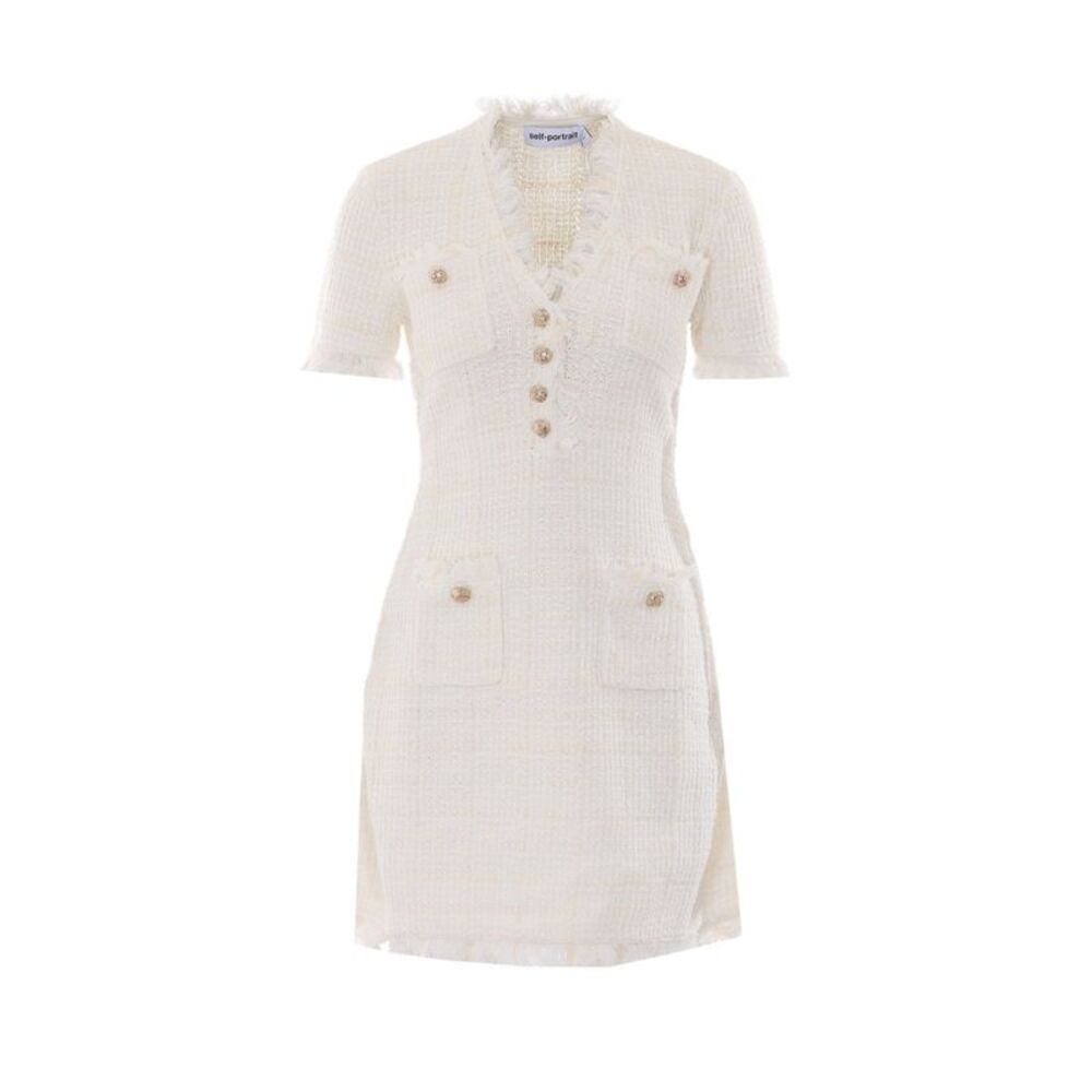 Self Portrait Women Textured Knit Mini Dress